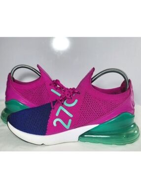 Nike Air Max Mens size 10 Flyknit 270 Fuchsia Flash Sneakers.